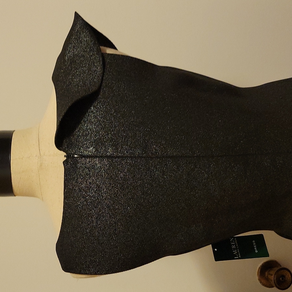NWT: Ralph Lauren Metallic Ruffle-Trim Gown - Picture 6 of 13